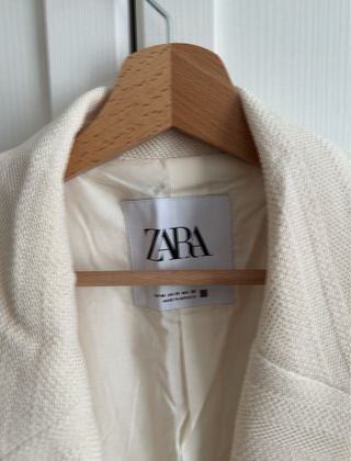 Cappotto Zara Beige/Bianco Taglia M