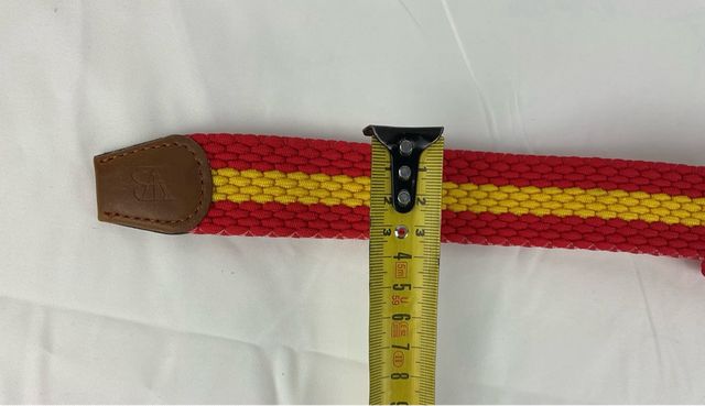 Cinturón trenzado elástico rojo y amarillo- España