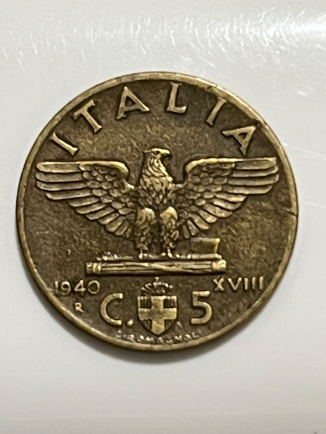 5 Centesimi 1940 Italia Aquila