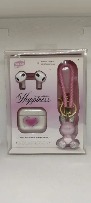 Audífonos Bluetooth TWS K20 con llavero