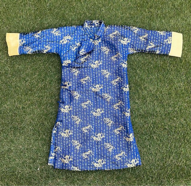 Disfraz niño de chino azul y rojo