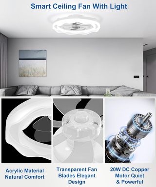 Lámpara Ventilador Techo LED Control Remoto