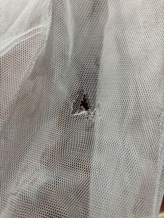 Cancán blanco de tul y volantes