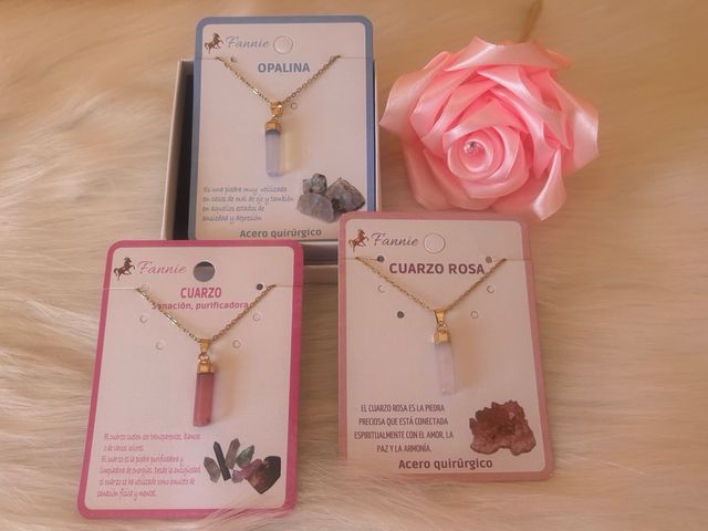 Cadena Acero Quirúrgico Piedra Natural Mineral