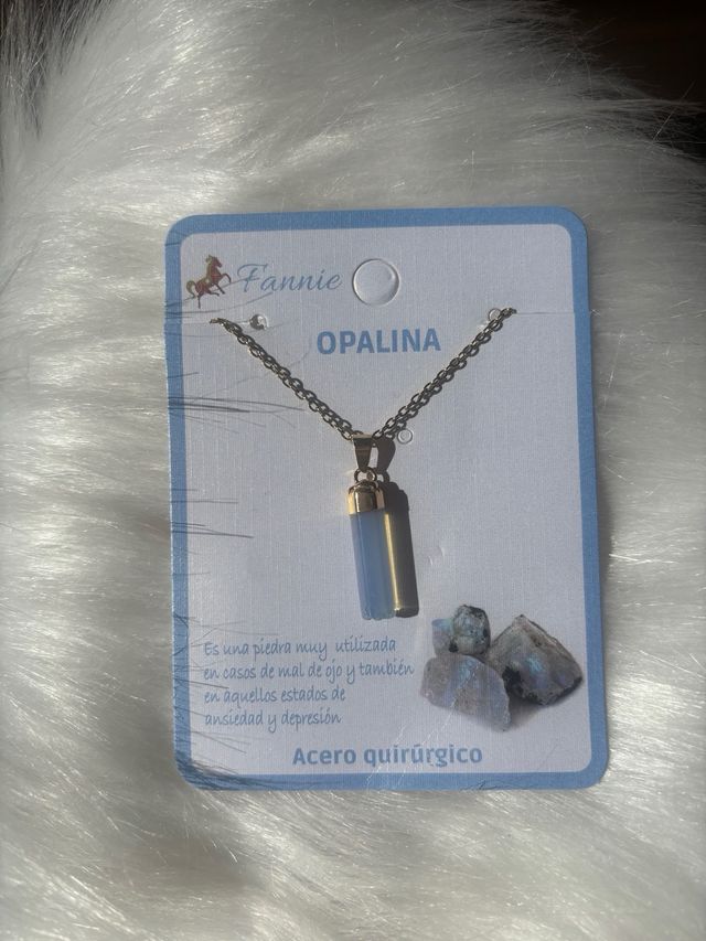 Cadena Acero Quirúrgico Piedra Natural Mineral