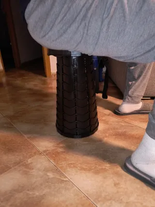 Taburete telescópico plegable