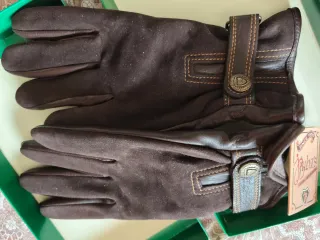 Guantes de piel marrones de mujer talla única