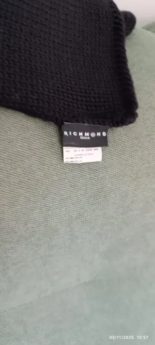 Sciarpa lana lunga 176 cm morbida scritta RICH