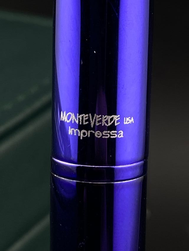 Pluma Estilográfica Monteverde Impressa Azul