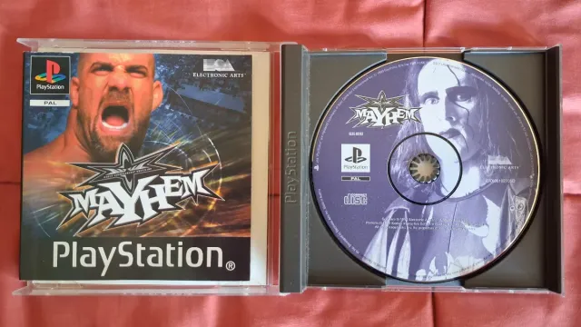 PS1 two WCW games Mayhem & Backstage Assault