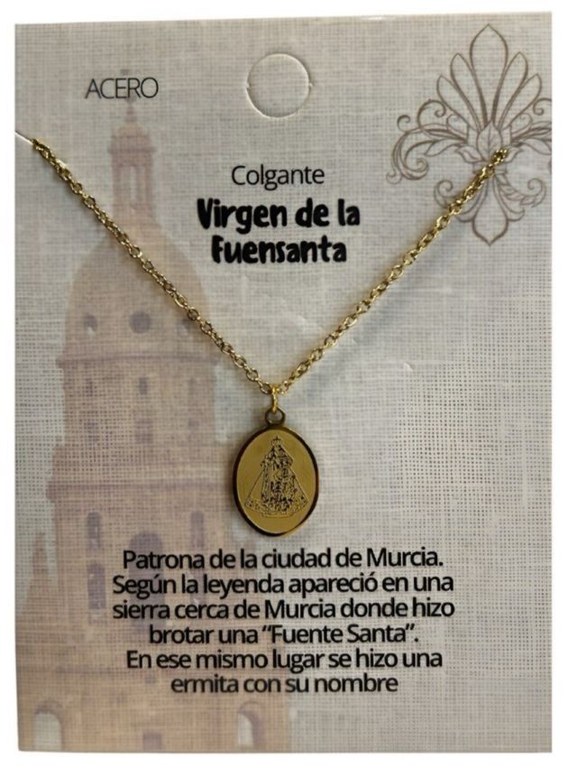 Medalla Virgen de la Fuensanta Acero Inoxidable