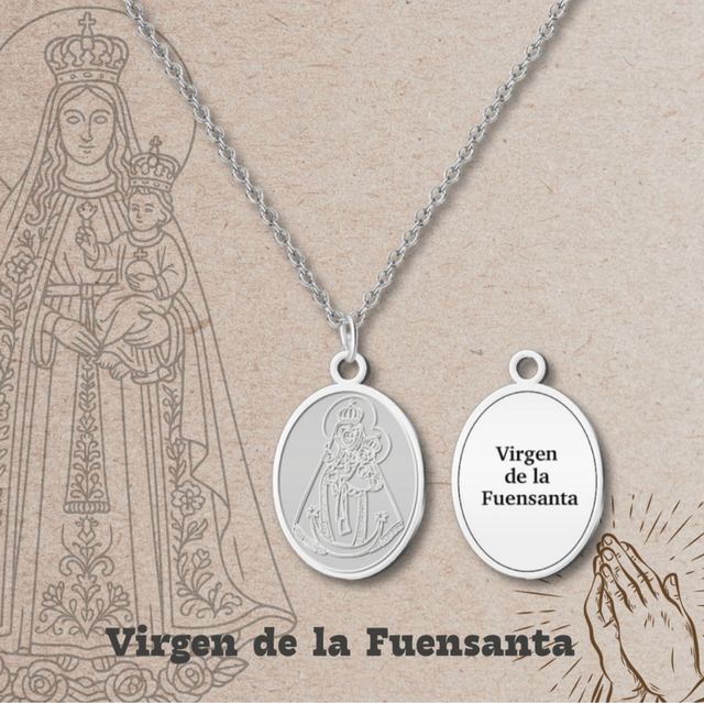 Medalla Virgen de la Fuensanta Acero Inoxidable