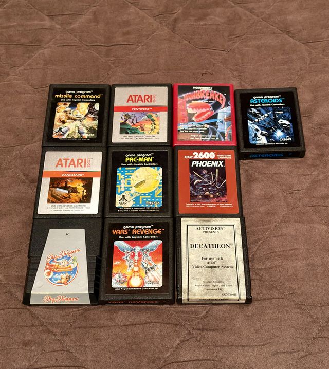 Lote 10 Juegos Atari 2600 Arcade