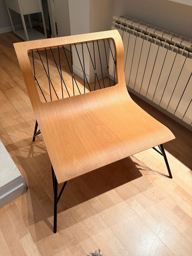 Silla diseño madera y metal