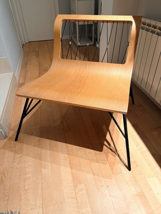 Silla diseño madera y metal