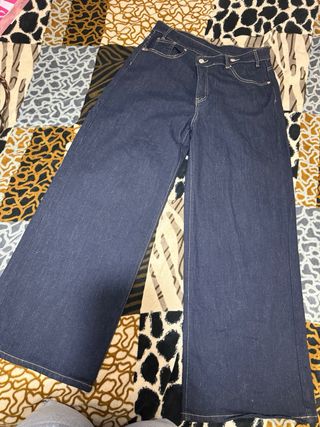 Pantalón vaquero ancho azul