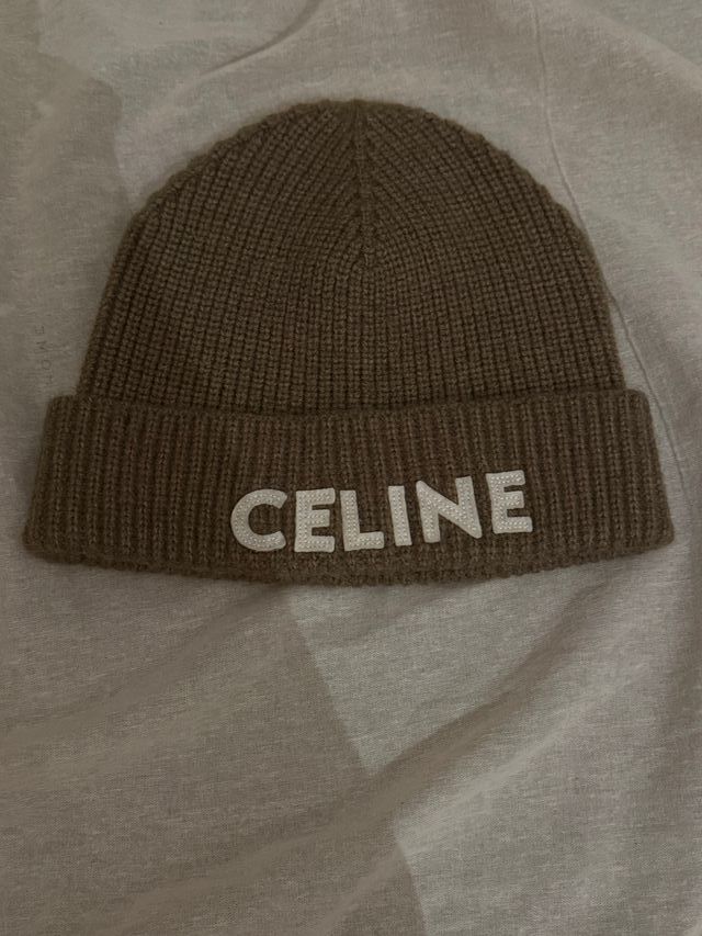 Gorro de lana Celine beige/marrón