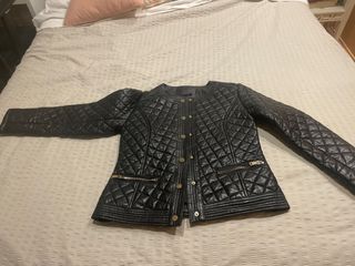 Chaqueta de cuero negra Cortefiel