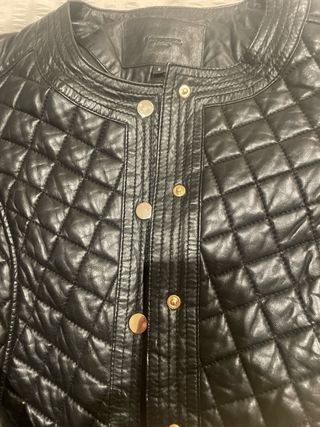 Chaqueta de cuero negra Cortefiel