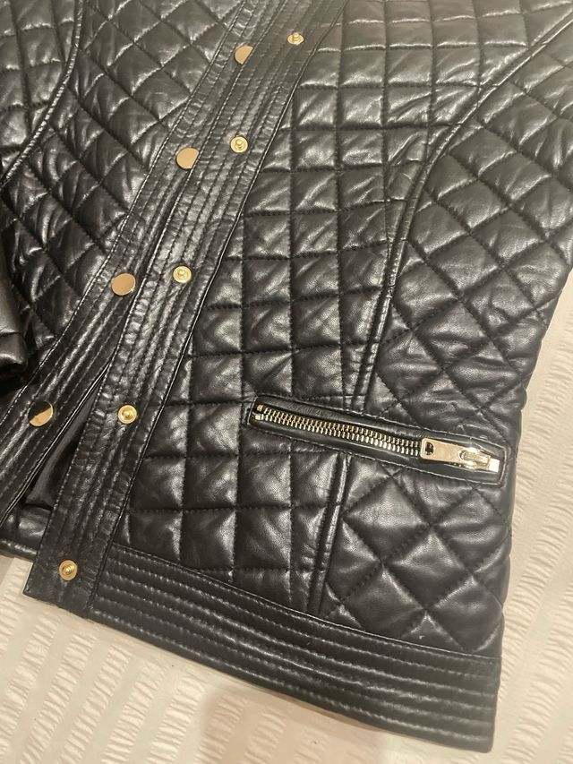 Chaqueta de cuero negra Cortefiel