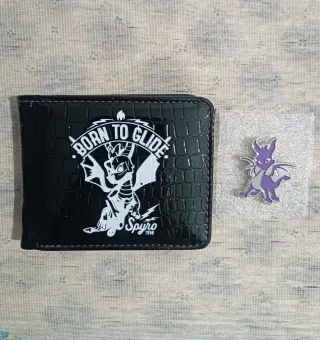 Cartera Spyro + Pin Spyro. Como Nuevo.