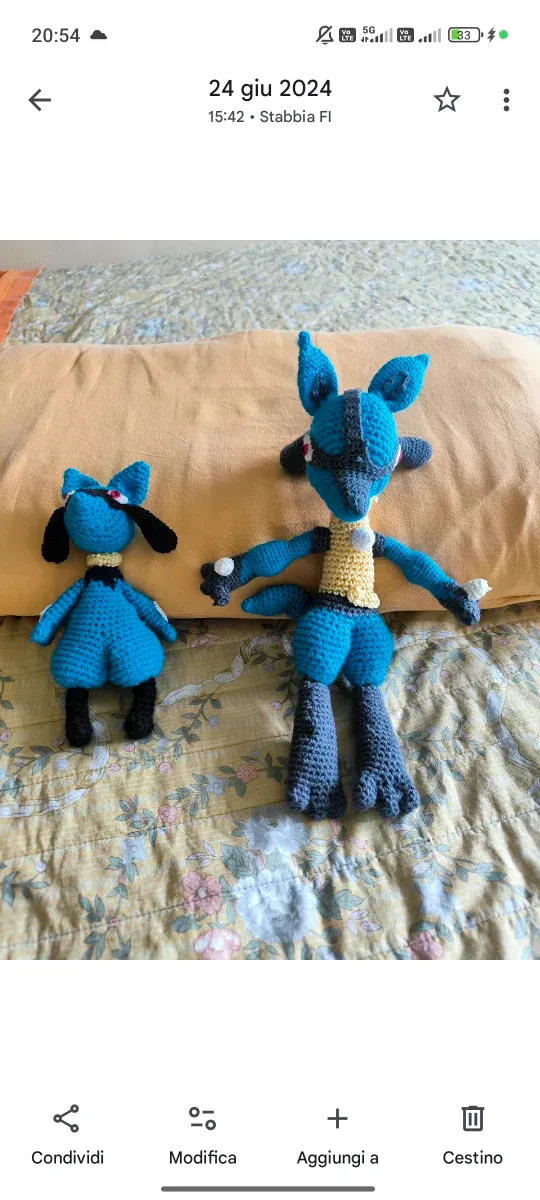 Riolu e Lucario uncinetto fatti a mano