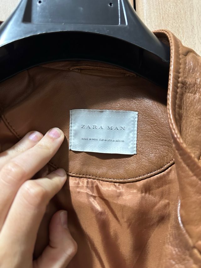 cazadora Zara Marrón Hombre