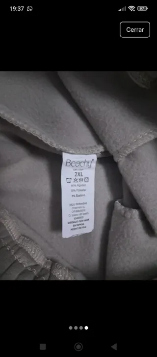 Pantalón cargo unisex beige talla única