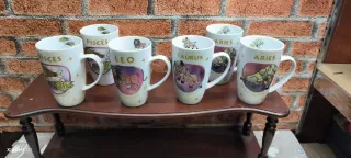 Set 6 Tazze Segni Zodiacali Ceramica