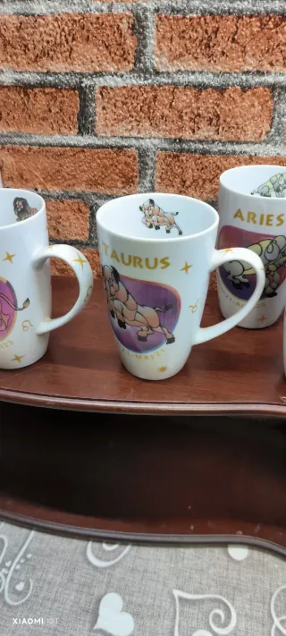 Set 6 Tazze Segni Zodiacali Ceramica