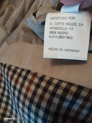 Gabardina hombre beige