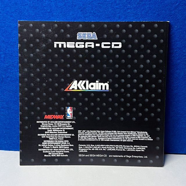 Disco singolo NBA JAM Mega CD e manuale PAL Europe