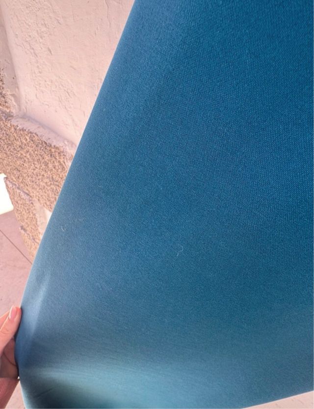 Vestido fiesta largo lazo verde azulado