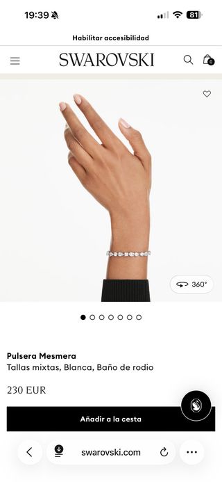 Pulsera Swarovski Mesmera Nueva sin estrenar.