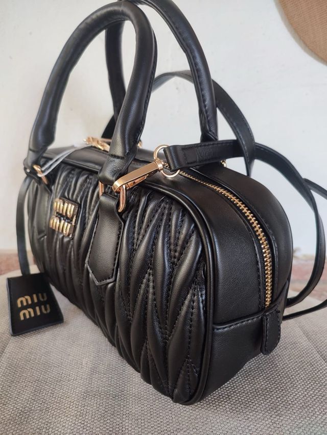 Bolso Negro Piel Acolchado