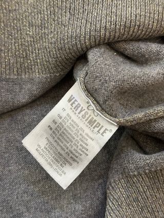 Maglia donna argento con fiocco