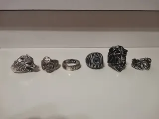 Anillos de Acero Estilo Gótico