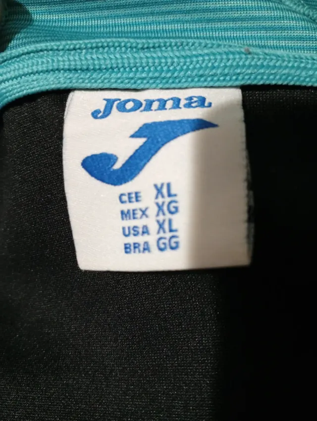 Sudadera Joma Unisex Negra y Turquesa