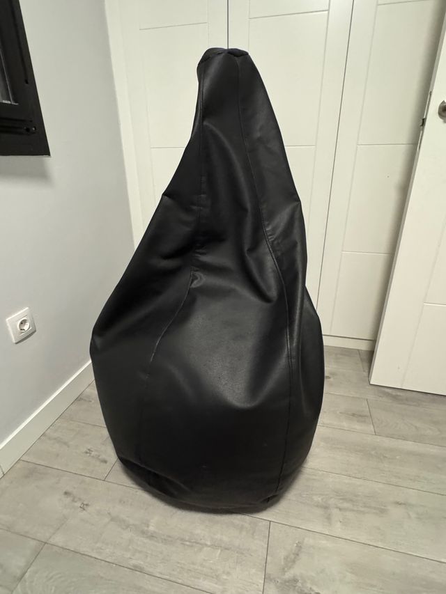 Puff Huppers Negro Piel Sintética