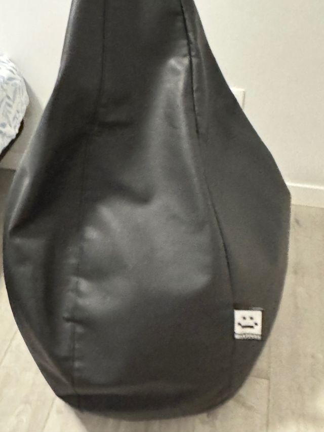 Puff Huppers Negro Piel Sintética