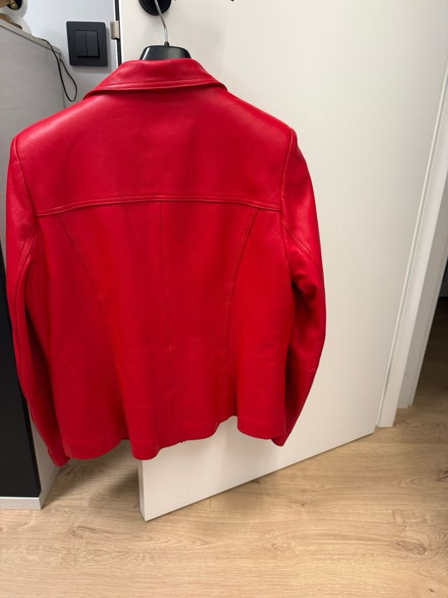 Cazadora de cuero Victorinox Roja Talla XL