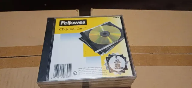 25 Scatole CD Jewel Case Singole Fellowes