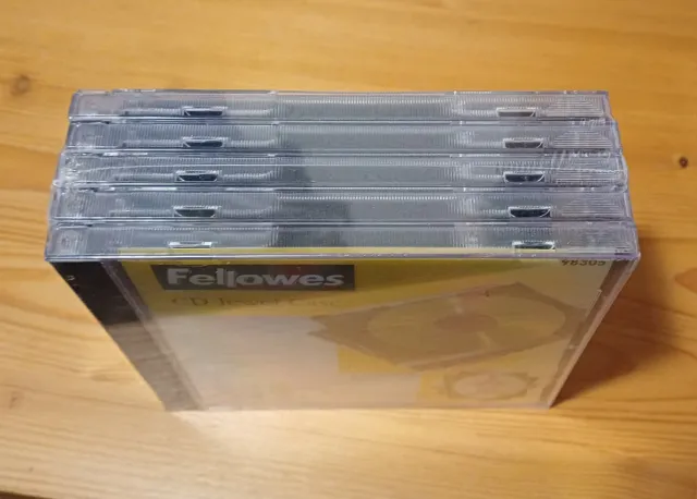 25 Scatole CD Jewel Case Singole Fellowes