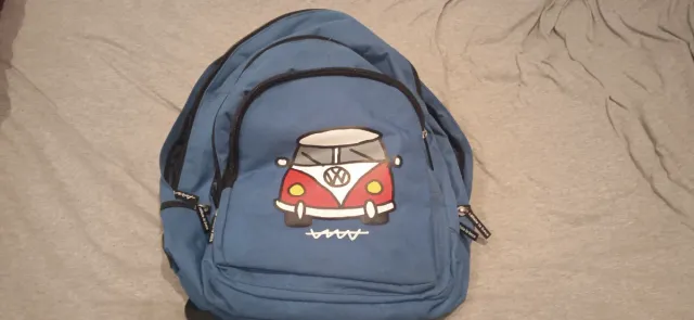 Mochila escolar azul VW Kombi