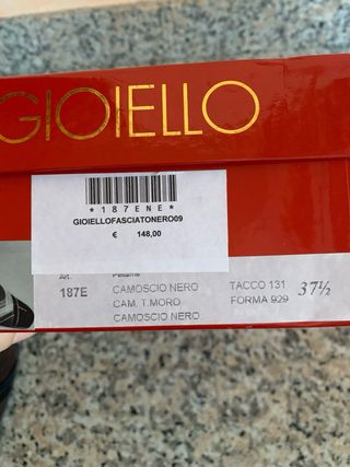 Scarpe Gioiello camoscio tacco medio n.37,5