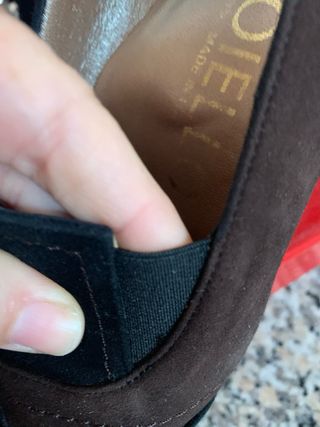 Scarpe Gioiello camoscio tacco medio n.37,5