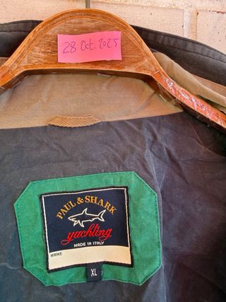 VINTAGE gabardina con forro PAUL AND SHARK XL