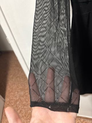 Vestido fiesta negro manga larga