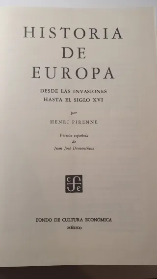 Historia de Europa : desde las invasiones al si...