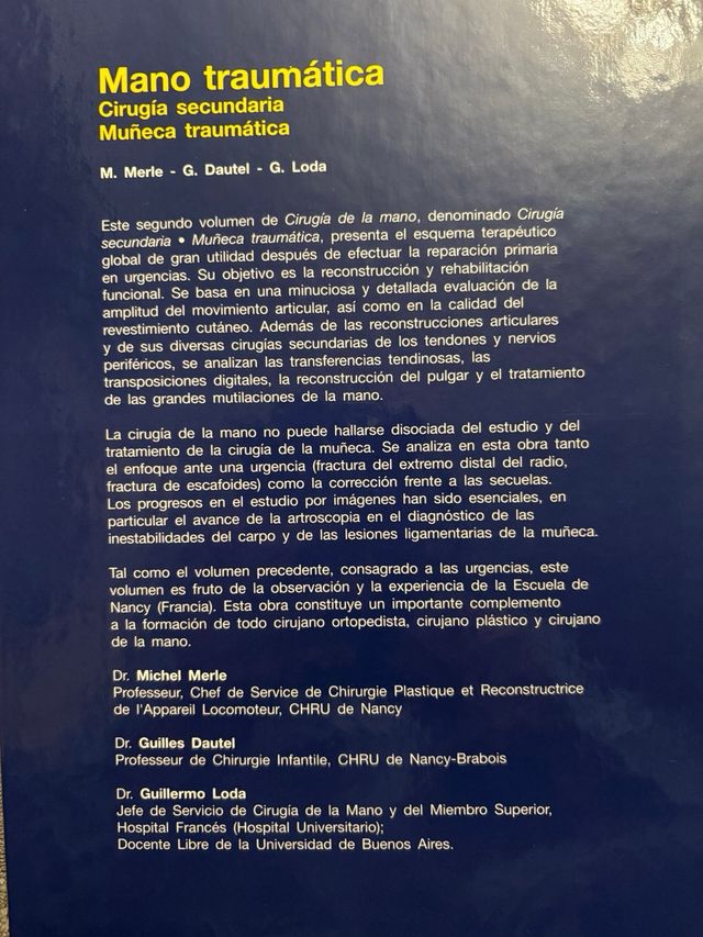 Mano Traumática Cirugía Secundaria, Muñeca Trau...